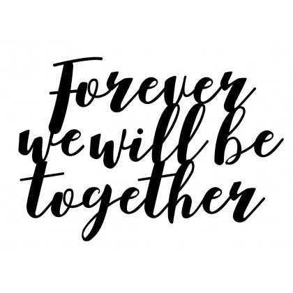 Metal wall art Forever we will be together Couleur Gris